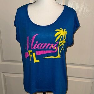 Blue Miami T-Shirt - Size Large